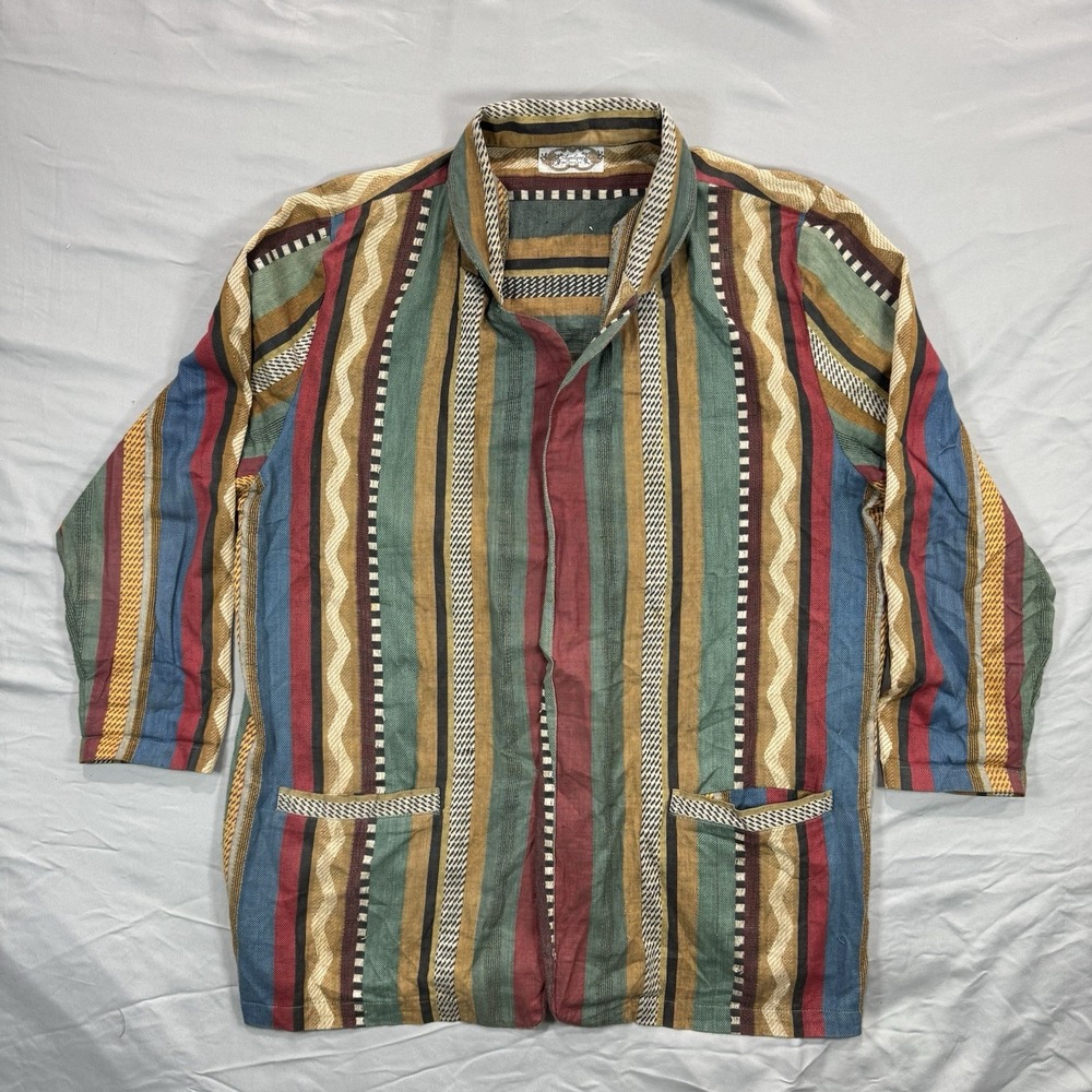 Vintage 90's Angelique Imp Inc. N.Y.C Womens L Western Aztec Print Blazer Jacket - Picture 2 of 14